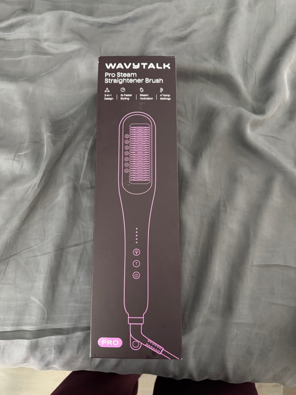 Pro Steam Straightener Brush - Black